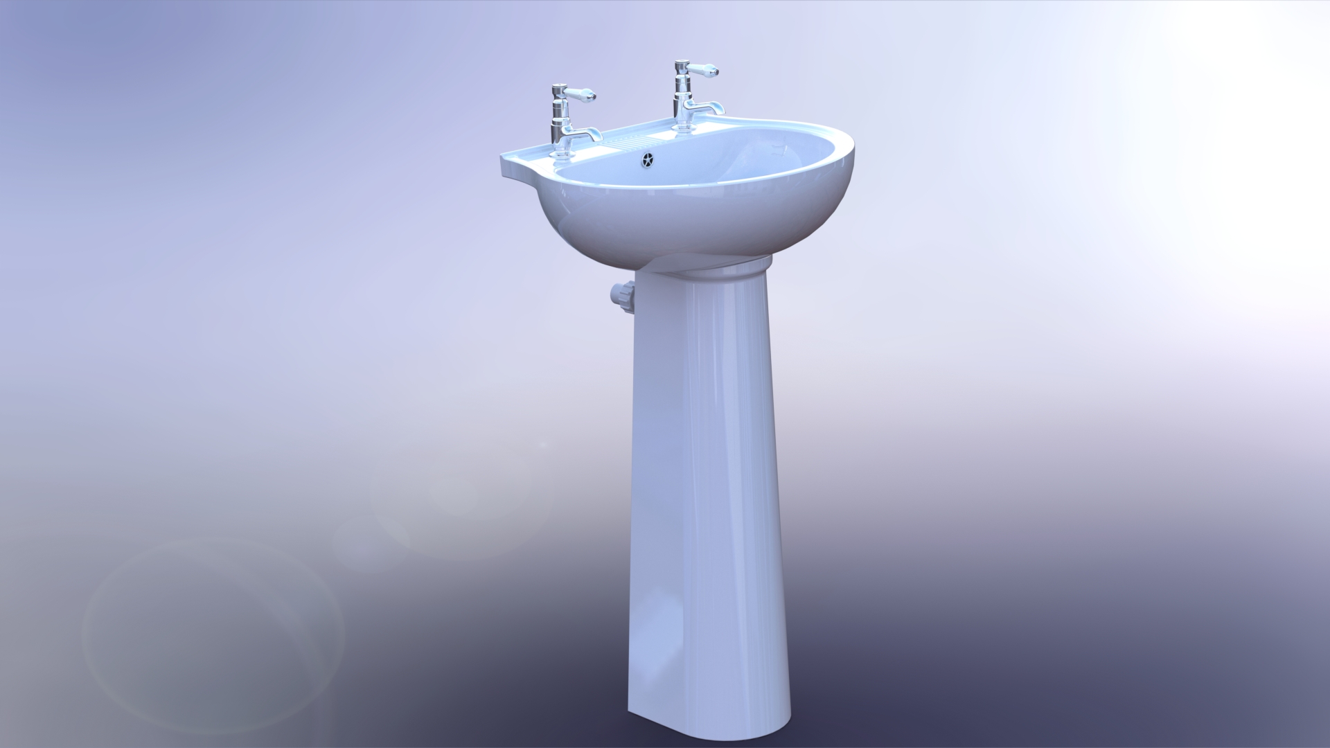 带水龙头和废水的水槽盆